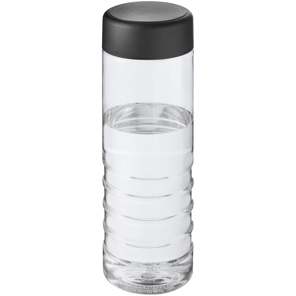 Пляшка для водиH2O Treble, колір прозорий, суцільний чорний