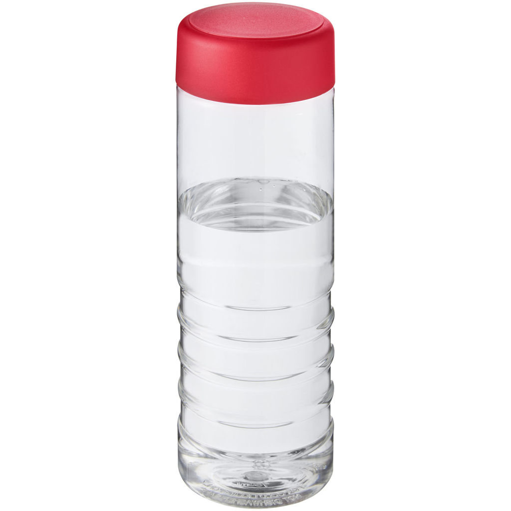 Пляшка для водиH2O Treble, колір прозорий, червоний
