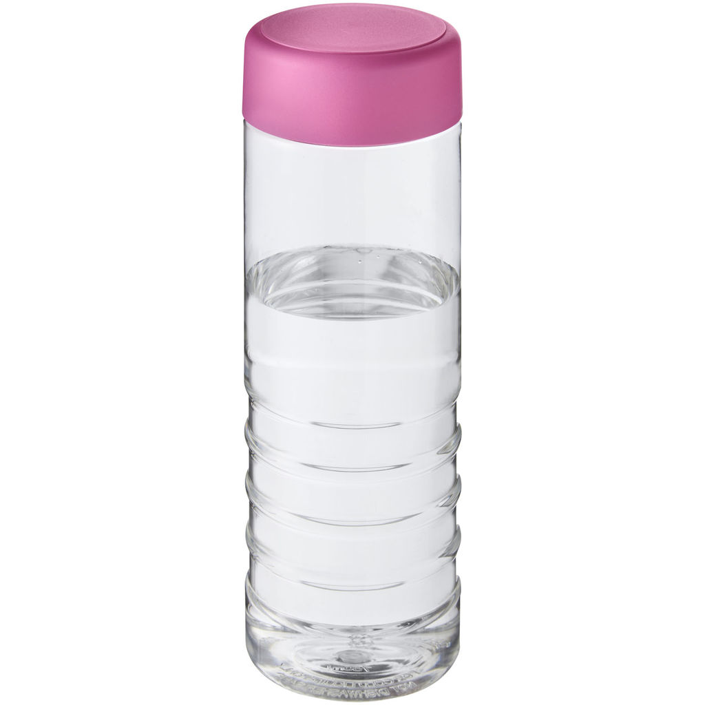 Пляшка для водиH2O Treble, колір прозорий, рожевий