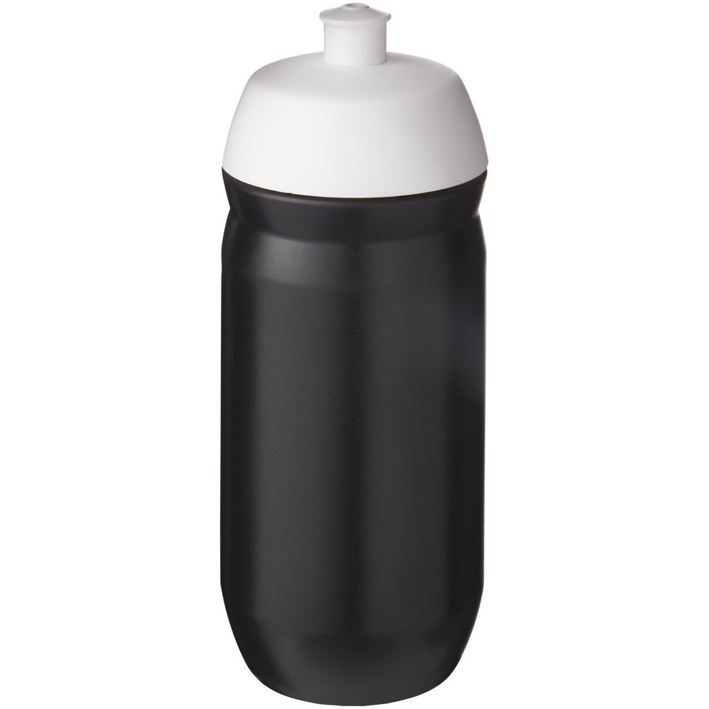 Пляшка спортивна HydroFlex, колір білий, суцільний чорний