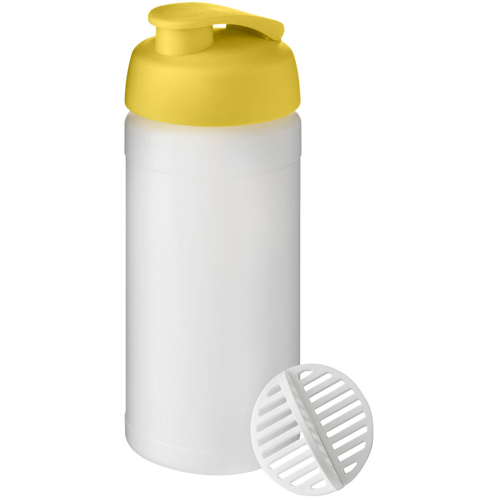 Бутылка спортивная-шейкер Baseline Plus , цвет желтый, матовый clear