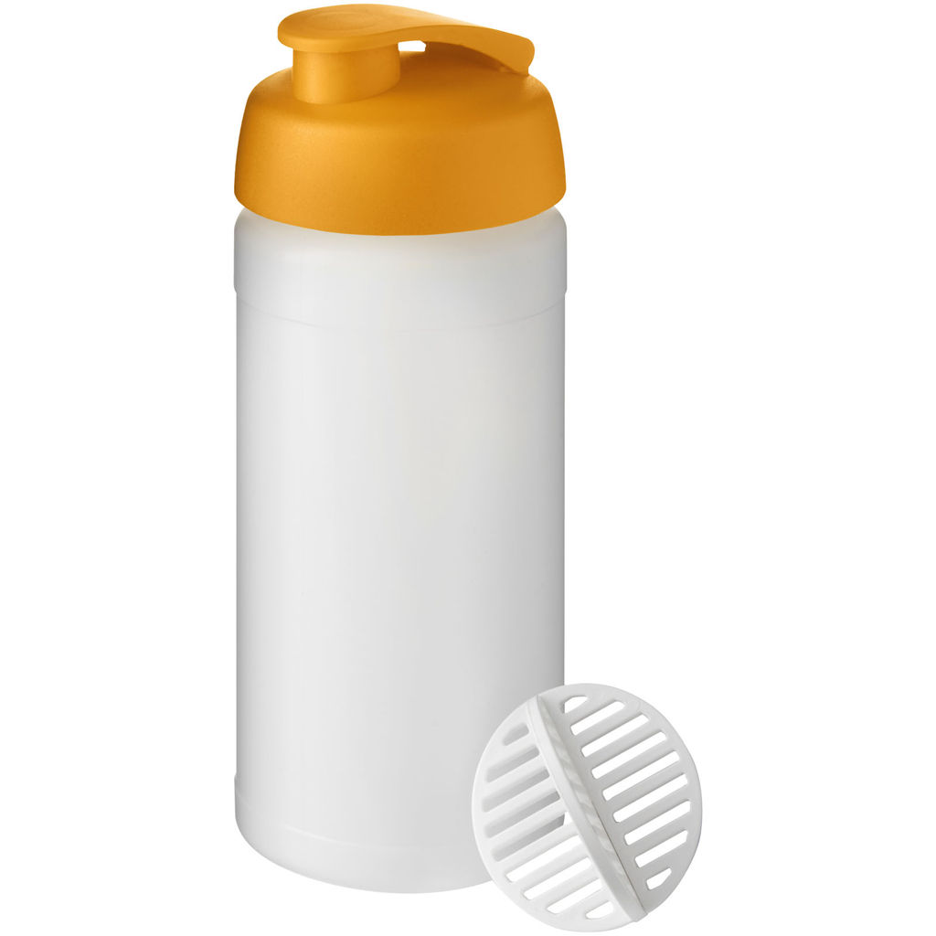 Пляшка спортивна-шейкер Baseline Plus, колір помаранчевий, матовий clear