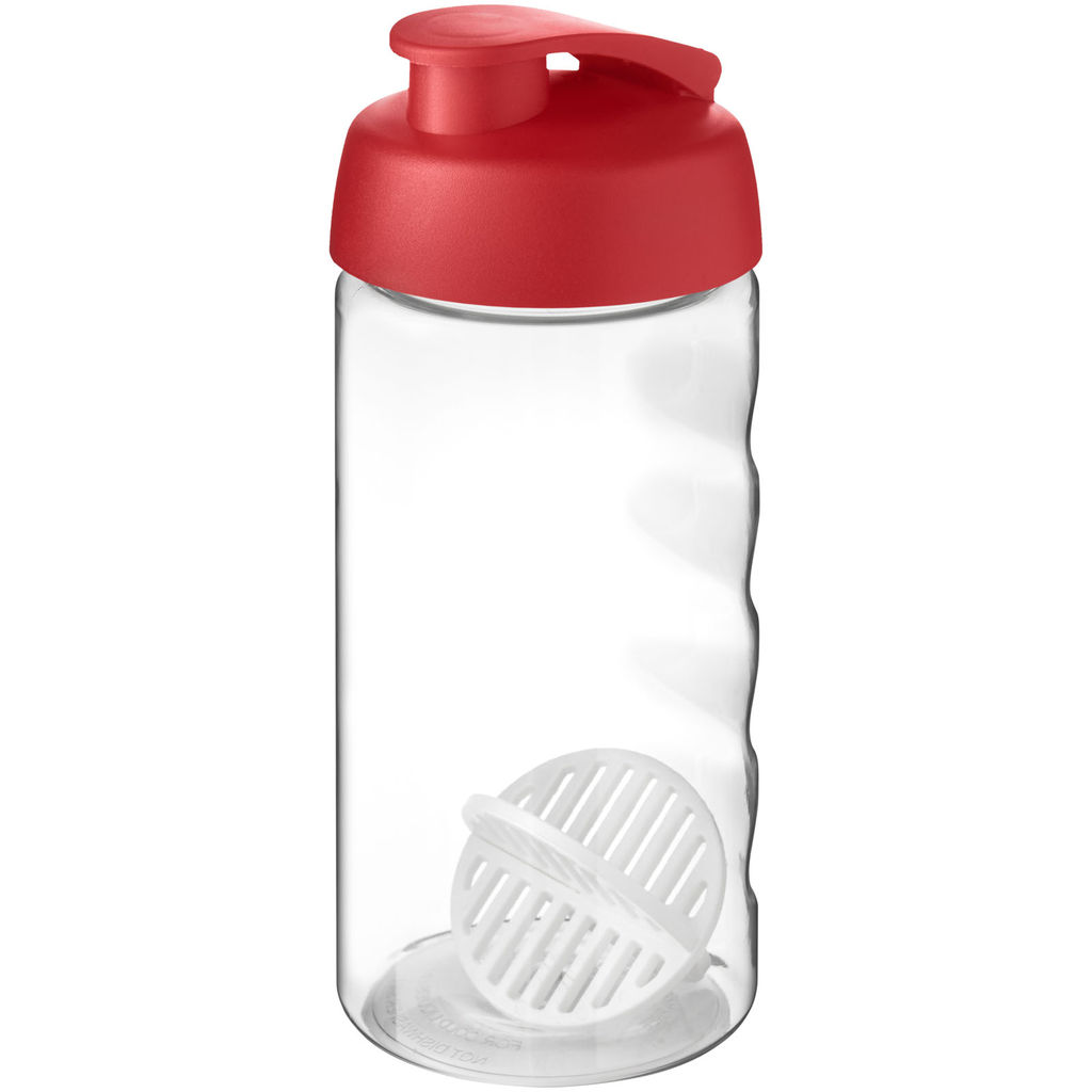 Бутылка-шейкер H2O Active Bop, цвет красный, прозрачный