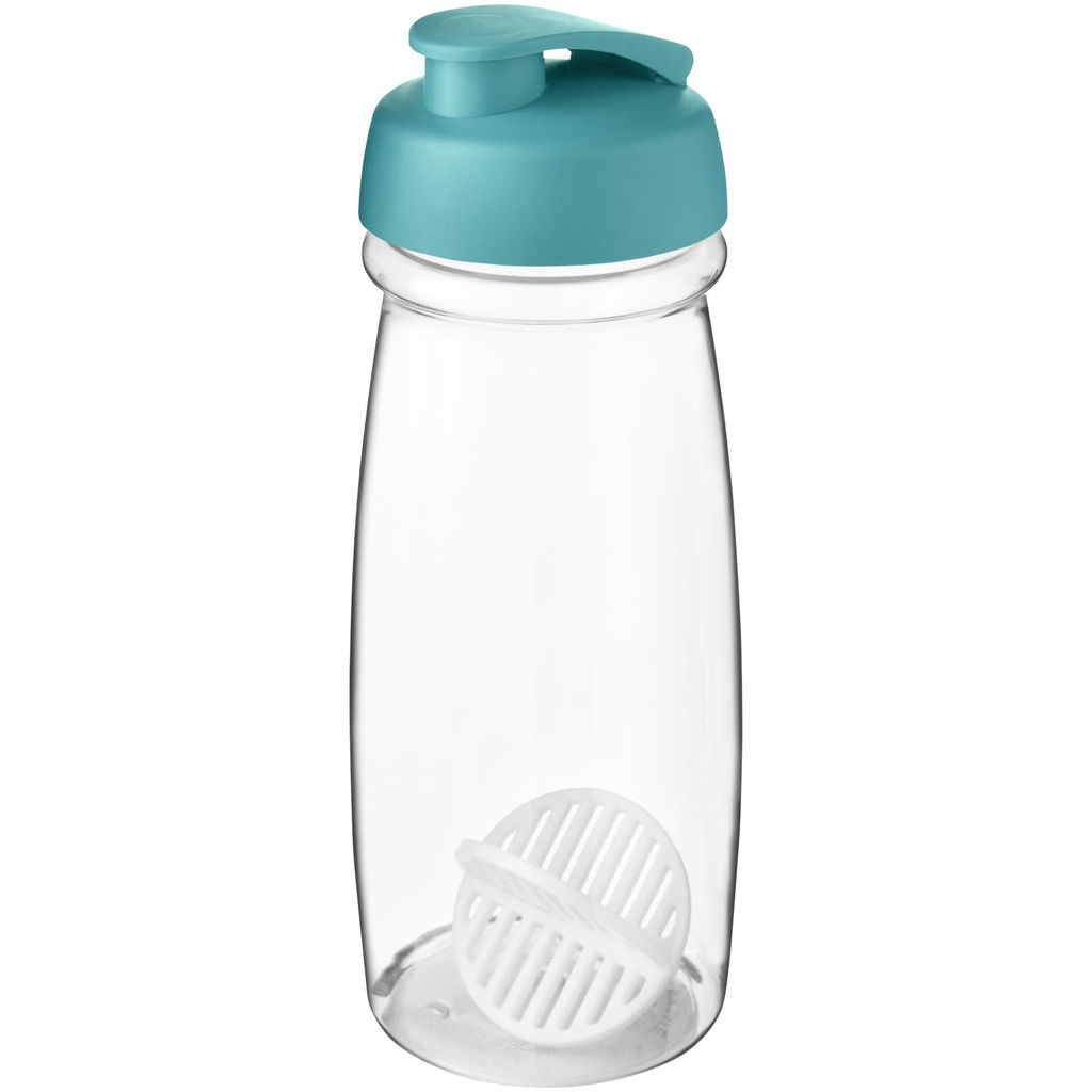Пляшка-шейкер H2O Active Pulse, колір колір морської хвилі, прозорий