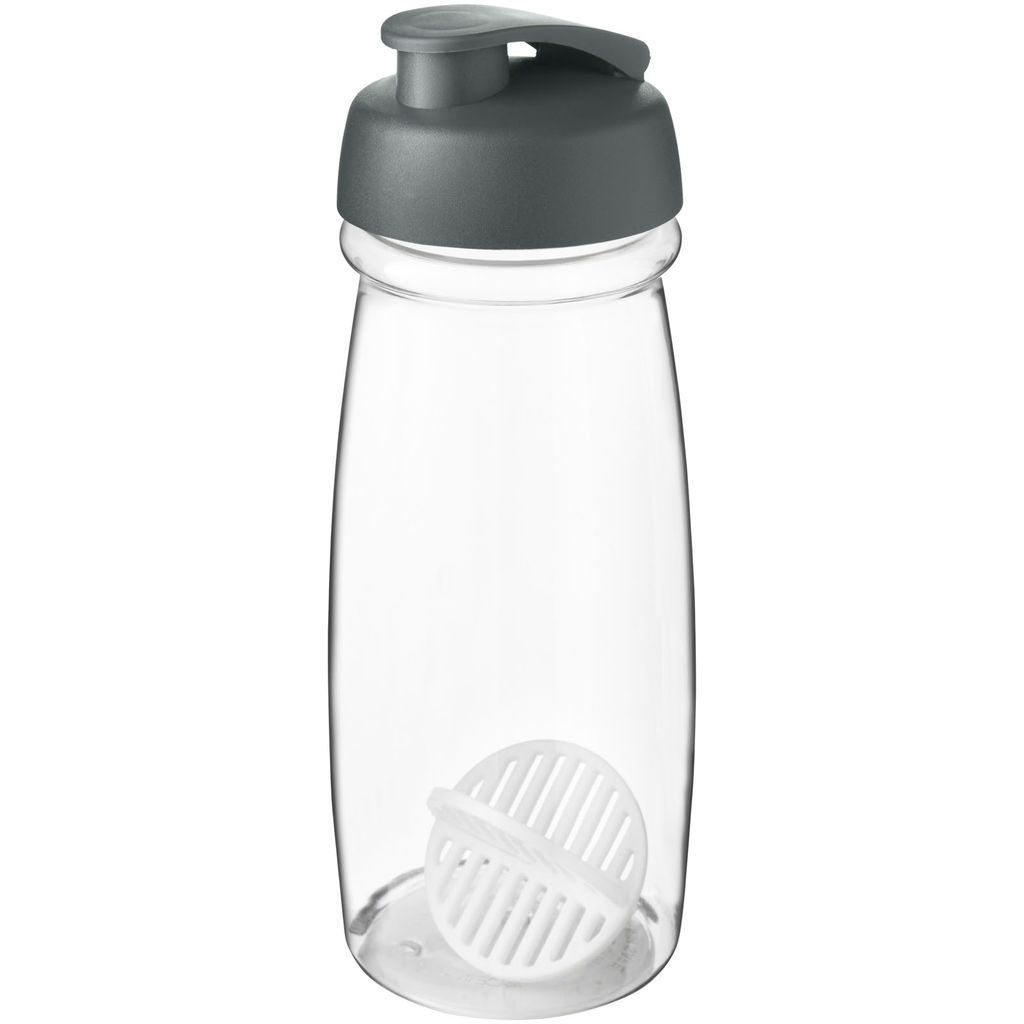 Пляшка-шейкер H2O Active Pulse, колір сірий, прозорий