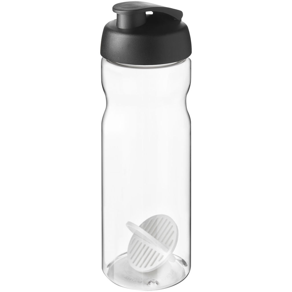 Пляшка-шейкер H2O Active Base, колір суцільний чорний, прозорий