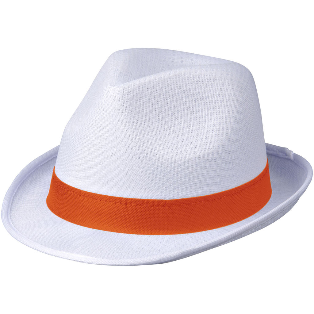 Шляпа Trilby, цвет белый, оранжевый