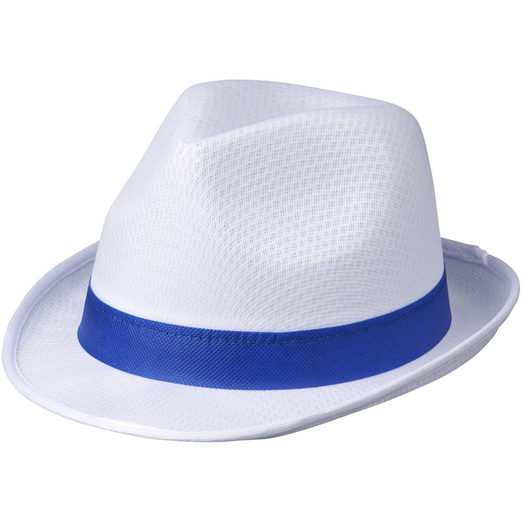 Шляпа Trilby, цвет белый, cиний