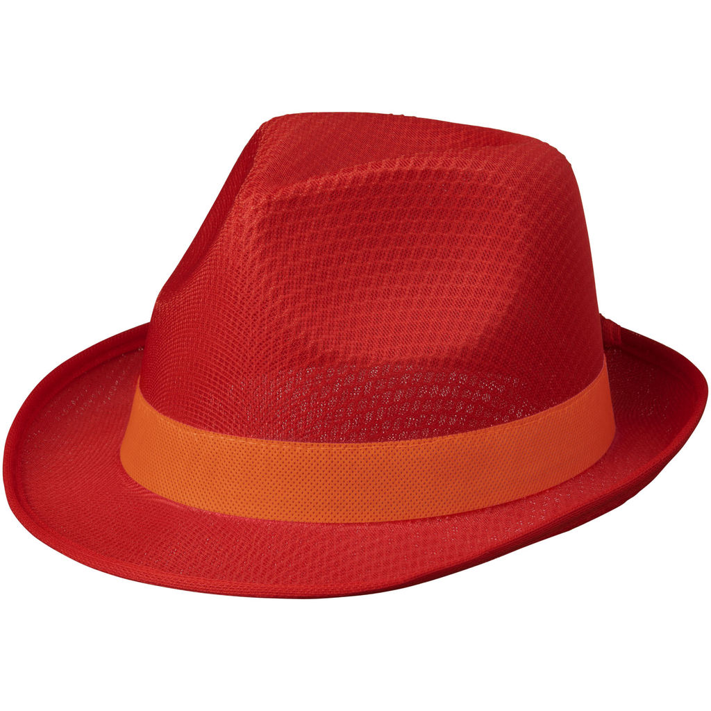 Шляпа Trilby, цвет красный, оранжевый