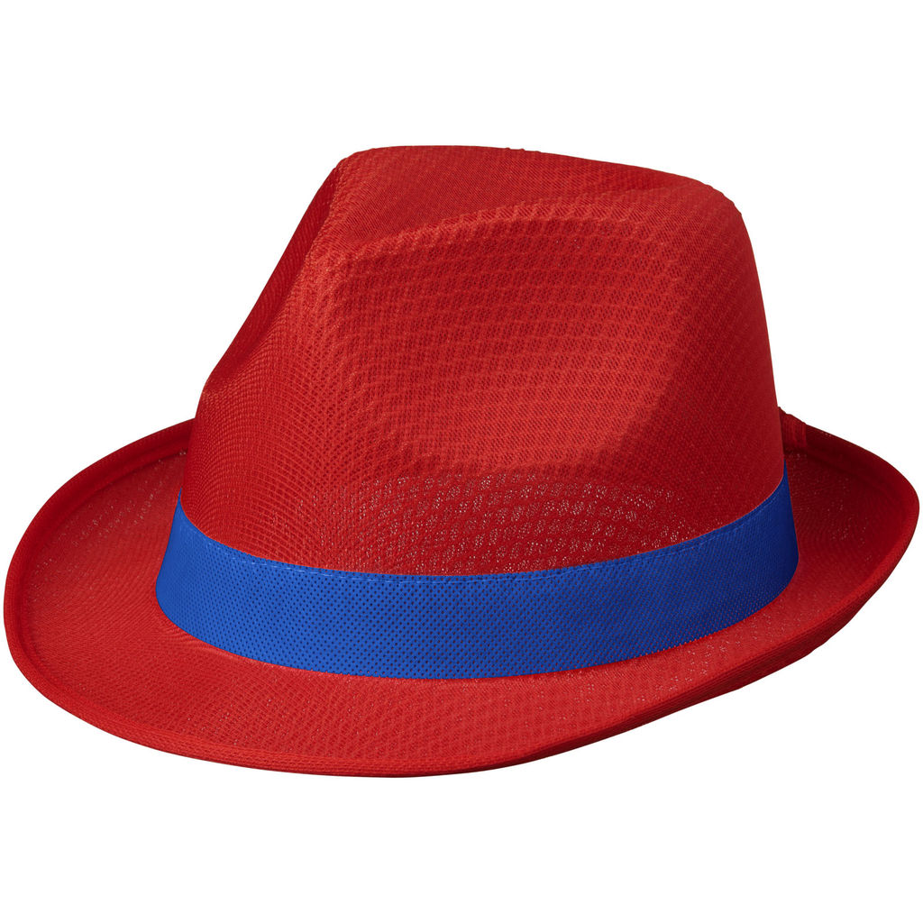 Шляпа Trilby, цвет красный, cиний