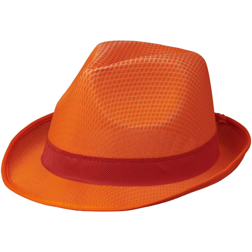 Шляпа Trilby, цвет оранжевый, красный