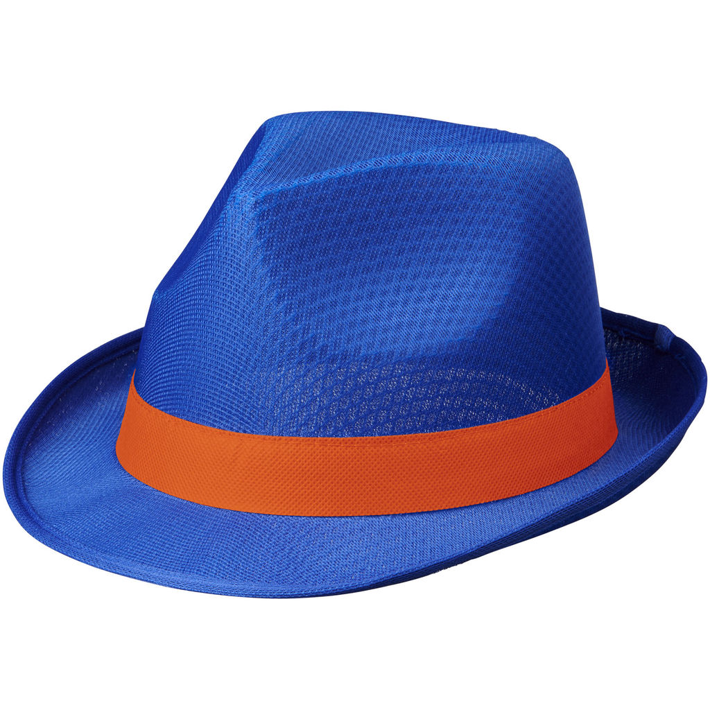 Шляпа Trilby, цвет cиний, оранжевый