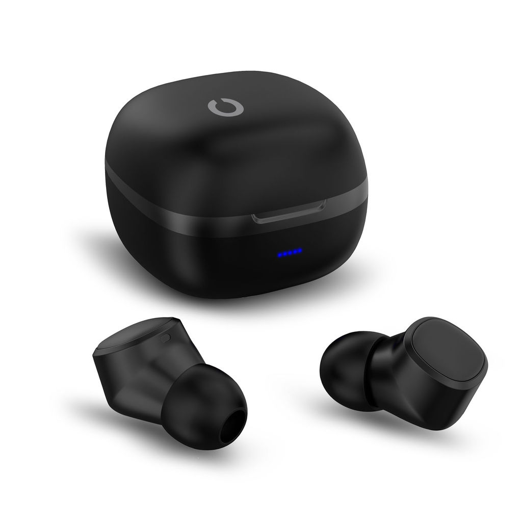 Навушники-вкладиші Prixton TWS 6C Bluetooth, колір суцільний чорний