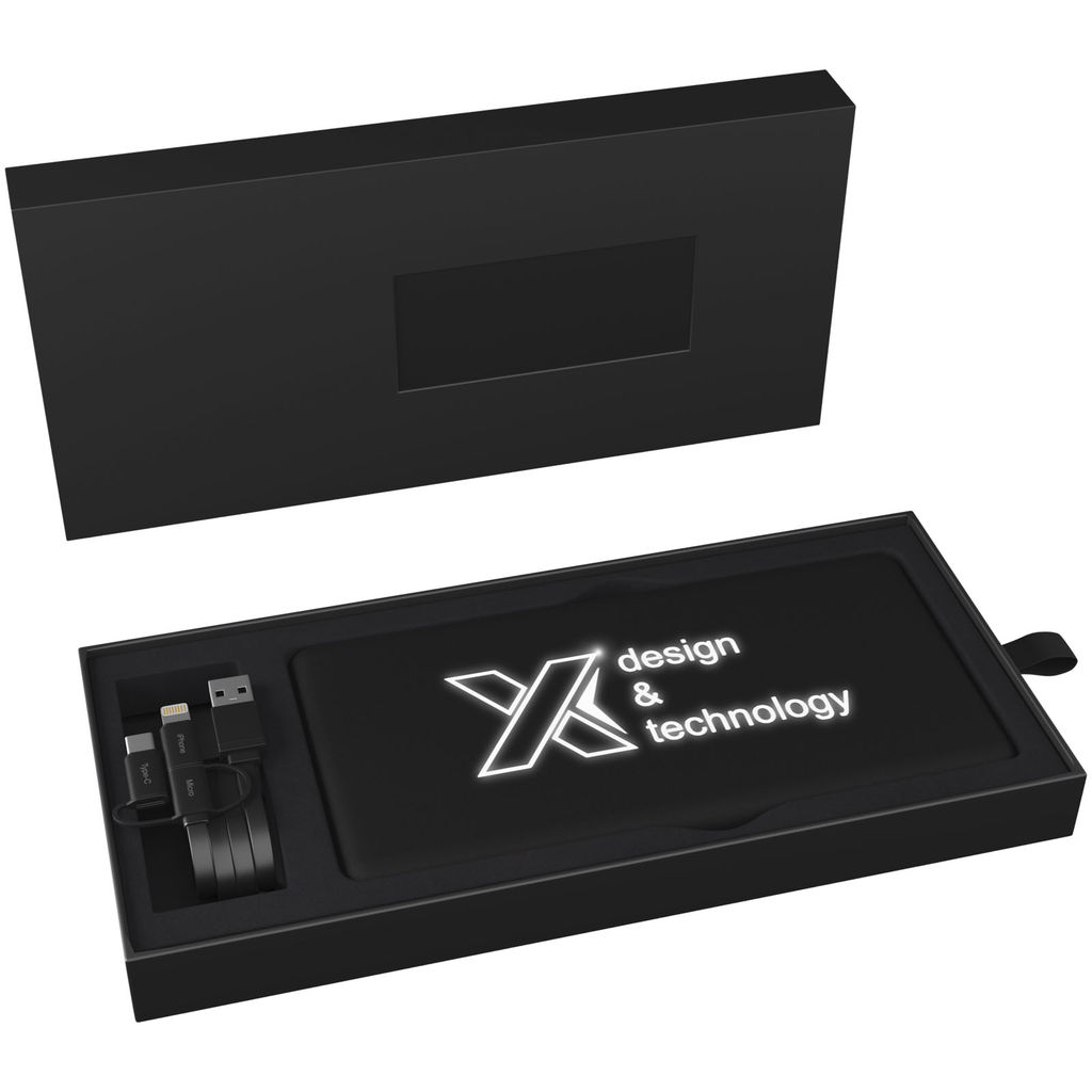 Зарядное устройство портативное SCX.design P20, цвет сплошной черный, белый - 1PX02100- Фото №2