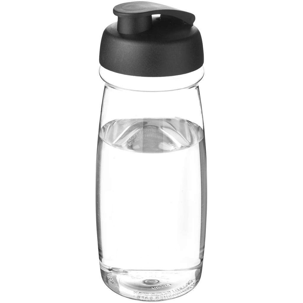 Пляшка спортивна H2O Pulse, колір прозорий, суцільний чорний