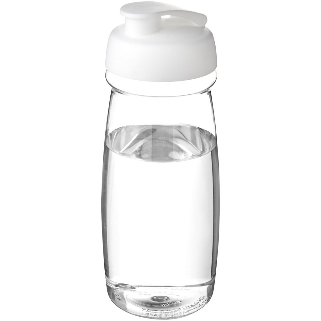 Пляшка спортивна H2O Pulse, колір прозорий, білий
