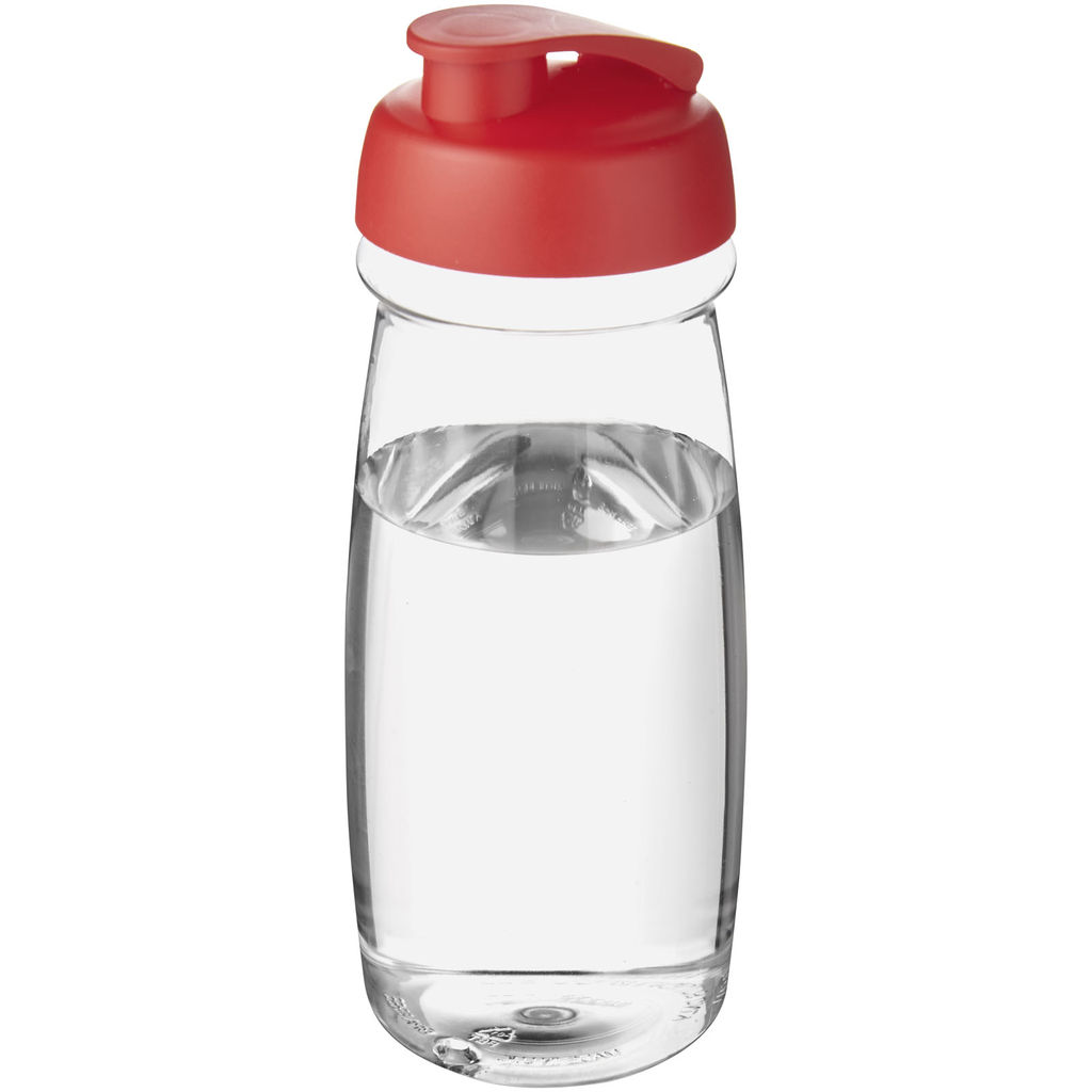 Бутылка спортивная H2O Pulse , цвет прозрачный, красный