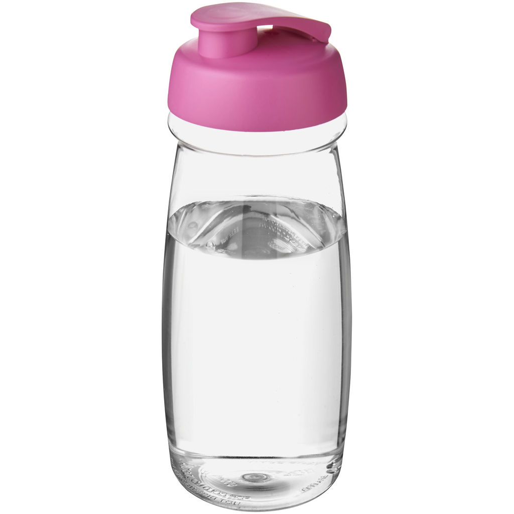 Пляшка спортивна H2O Pulse, колір прозорий, рожевий