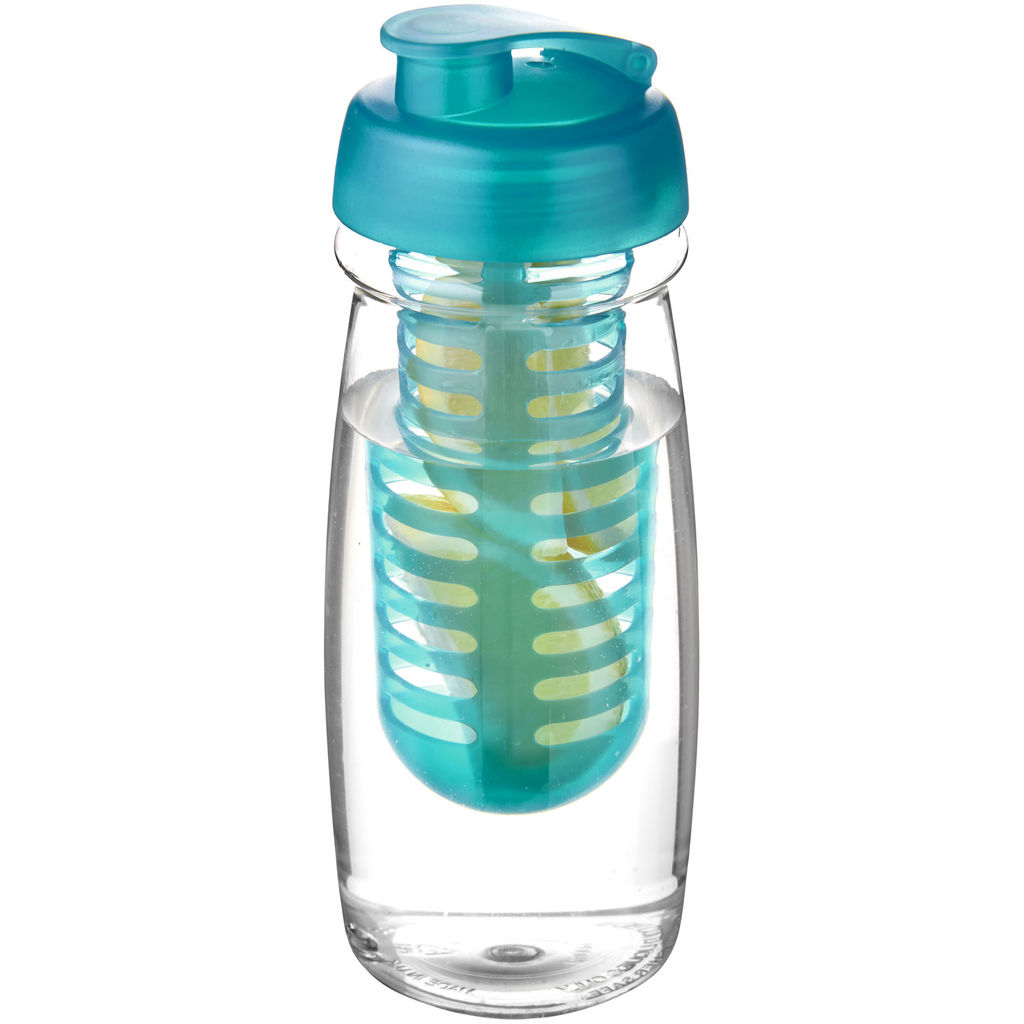Пляшка спортивна H2O Pulse, колір прозорий, колір морської хвилі