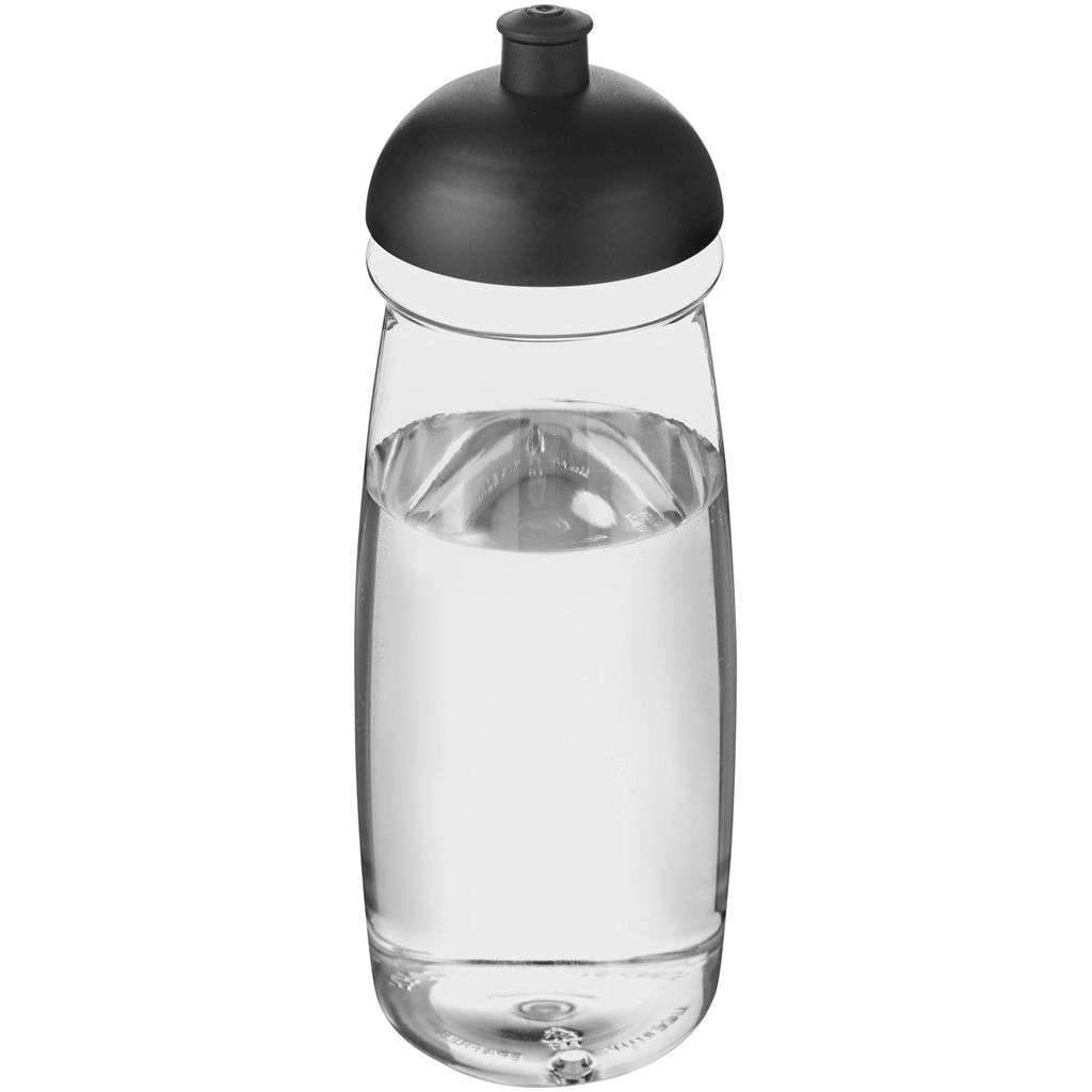 Пляшка спортивна H2O Pulse, колір прозорий, суцільний чорний