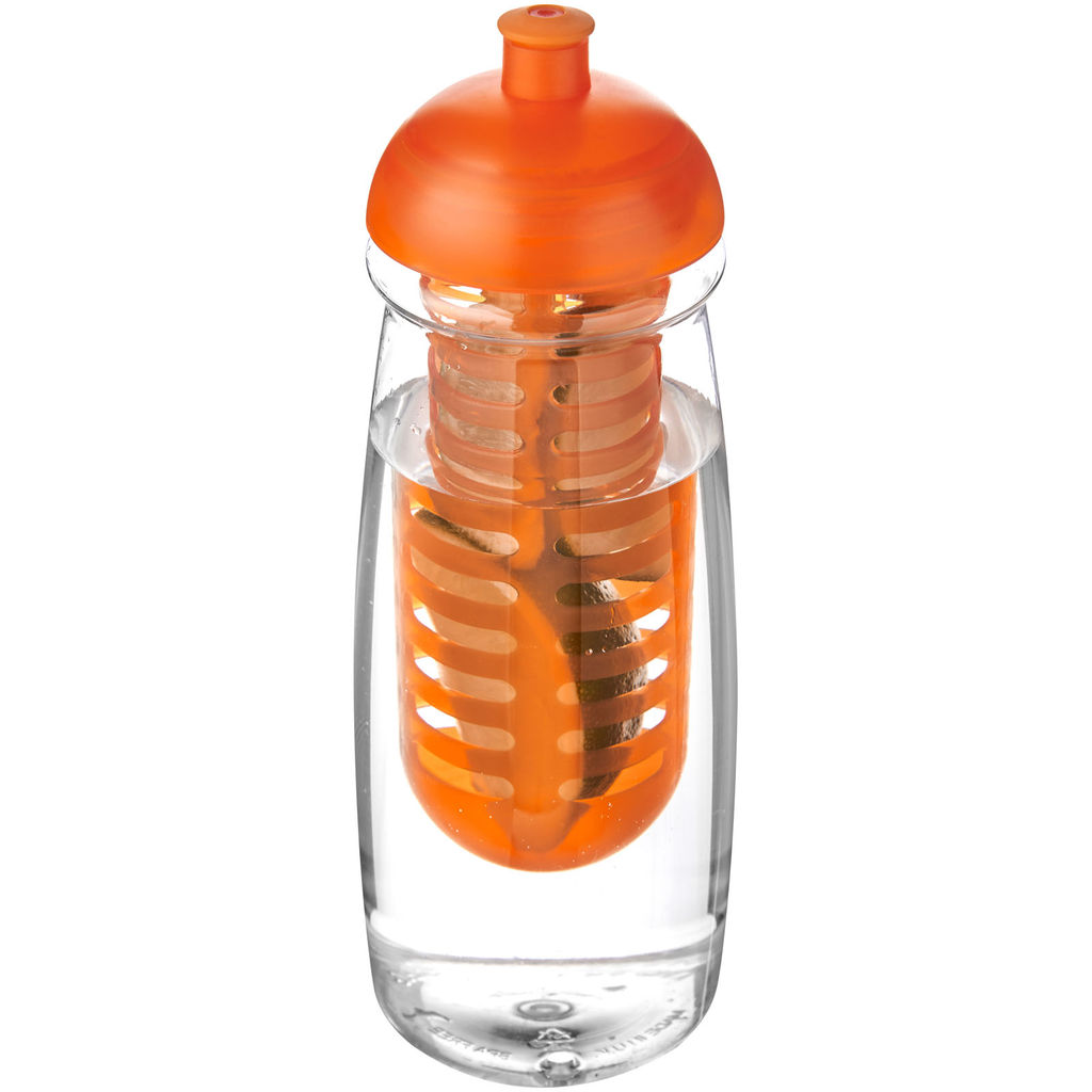 Бутылка спортивная H2O Pulse , цвет прозрачный, оранжевый