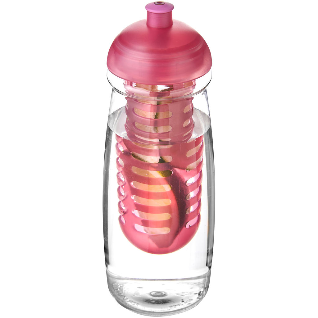 Бутылка спортивная H2O Pulse , цвет прозрачный, розовый
