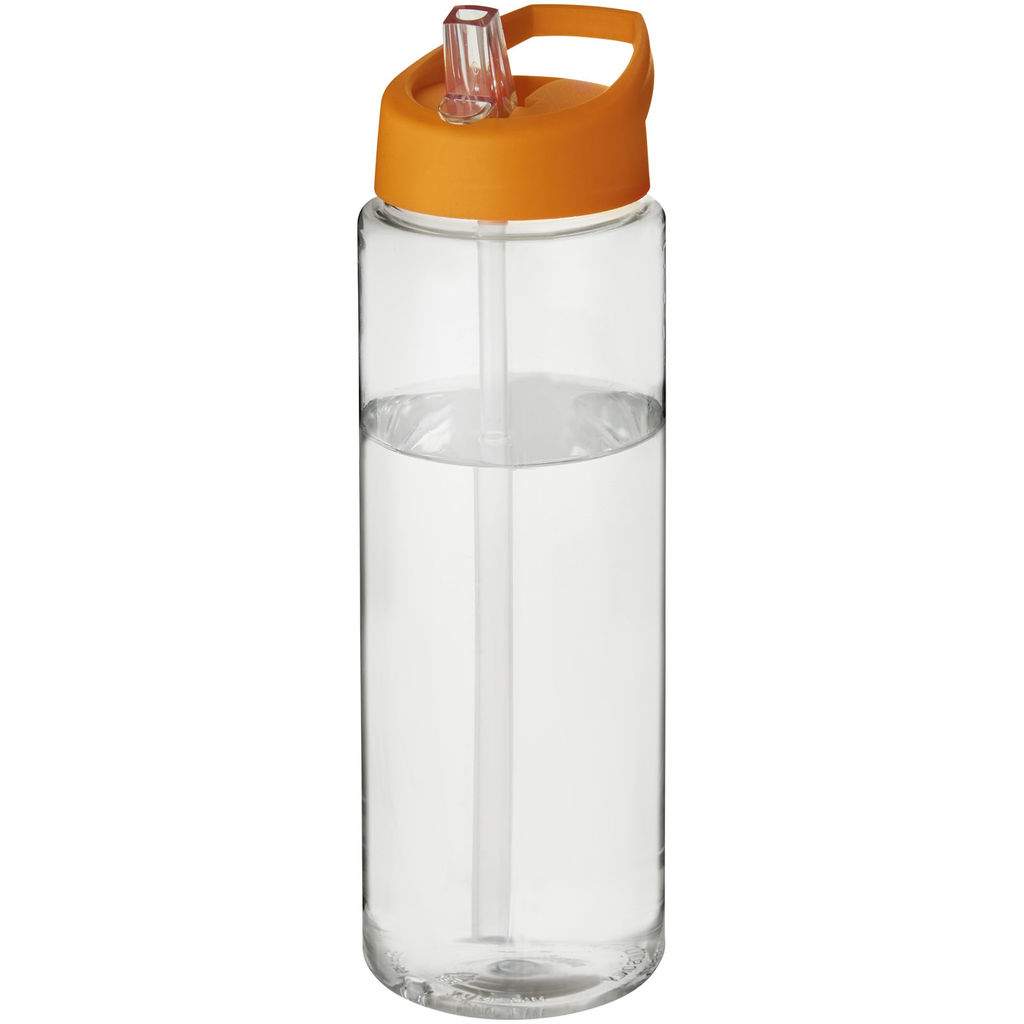 Бутылка спортивная H2O Vibe , цвет прозрачный, оранжевый