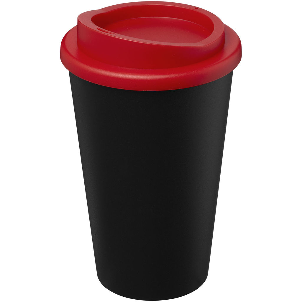 Термокружка Americano Eco, колір суцільний чорний, червоний