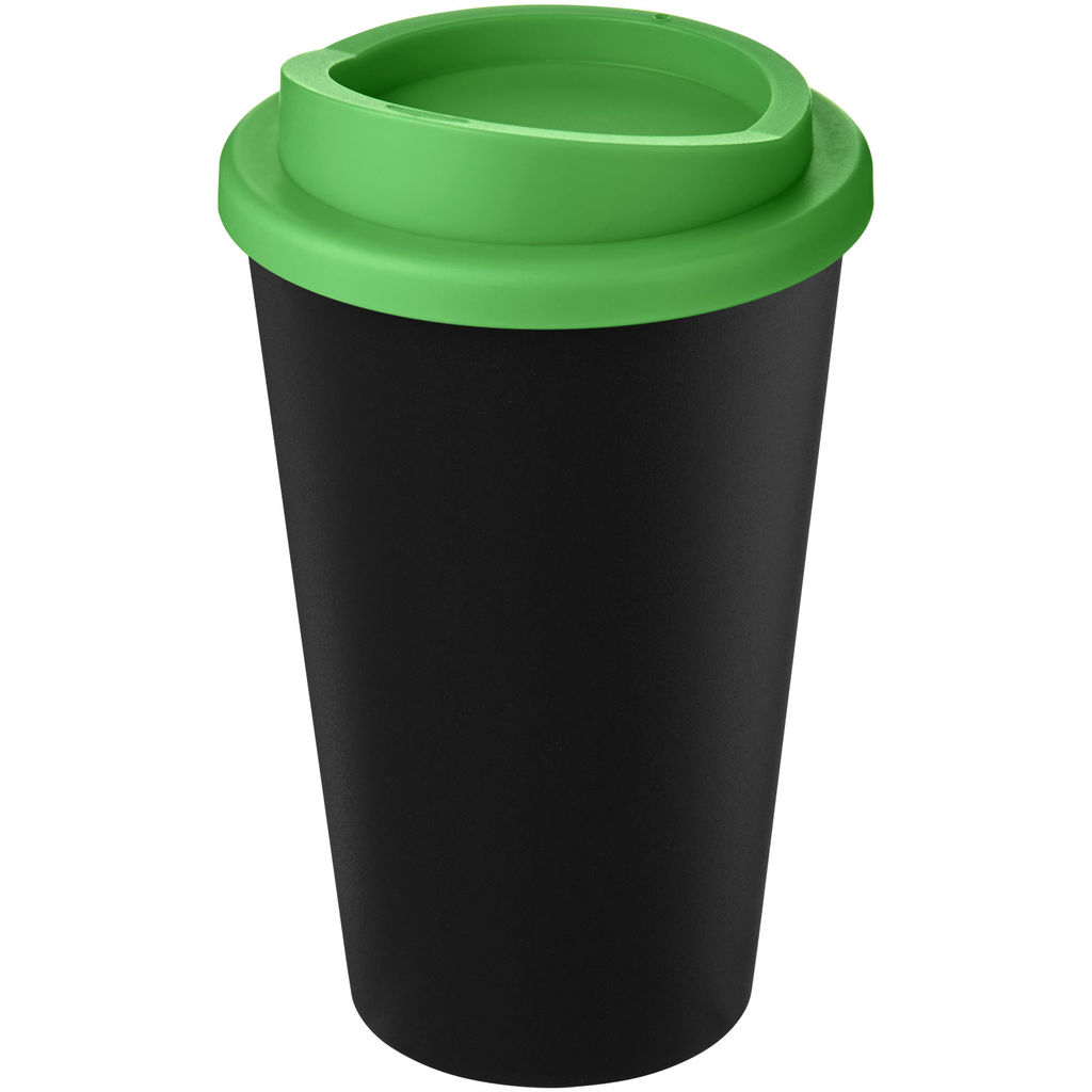 Термокружка Americano Eco, колір суцільний чорний, зелений