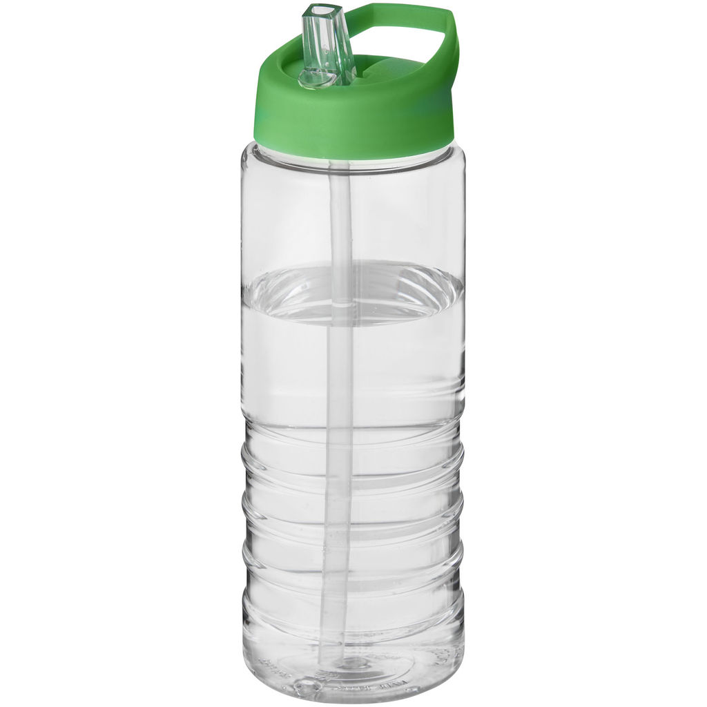Пляшка спортивна H2O Treble, колір прозорий, зелений