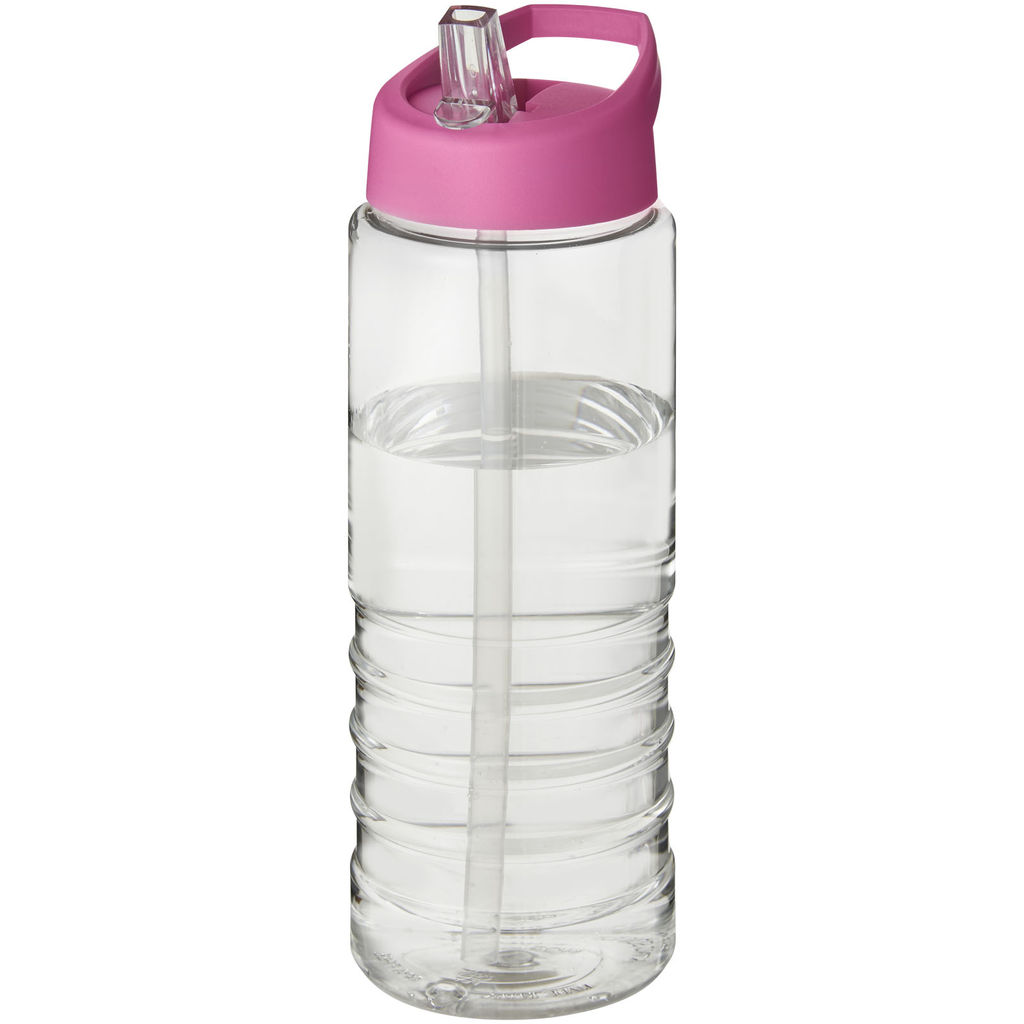 Пляшка спортивна H2O Treble, колір прозорий, рожевий