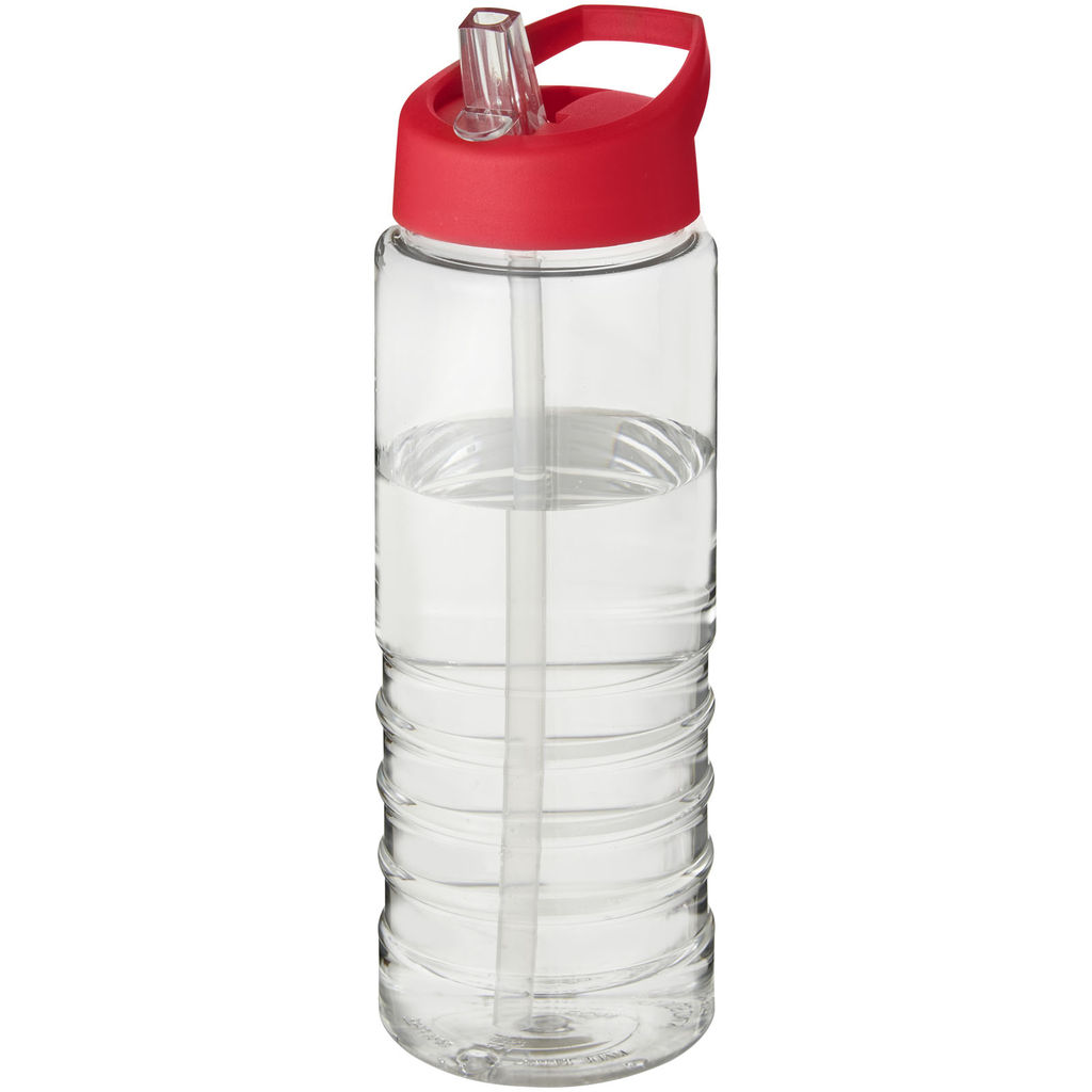 Бутылка спортивная H2O Treble , цвет прозрачный, красный