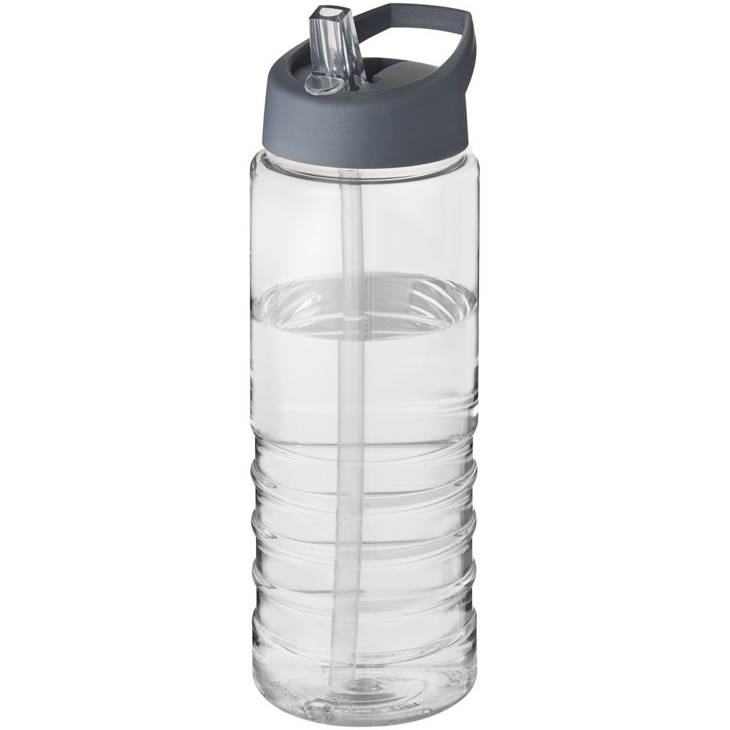 Бутылка спортивная H2O Treble , цвет прозрачный, штормовой серый