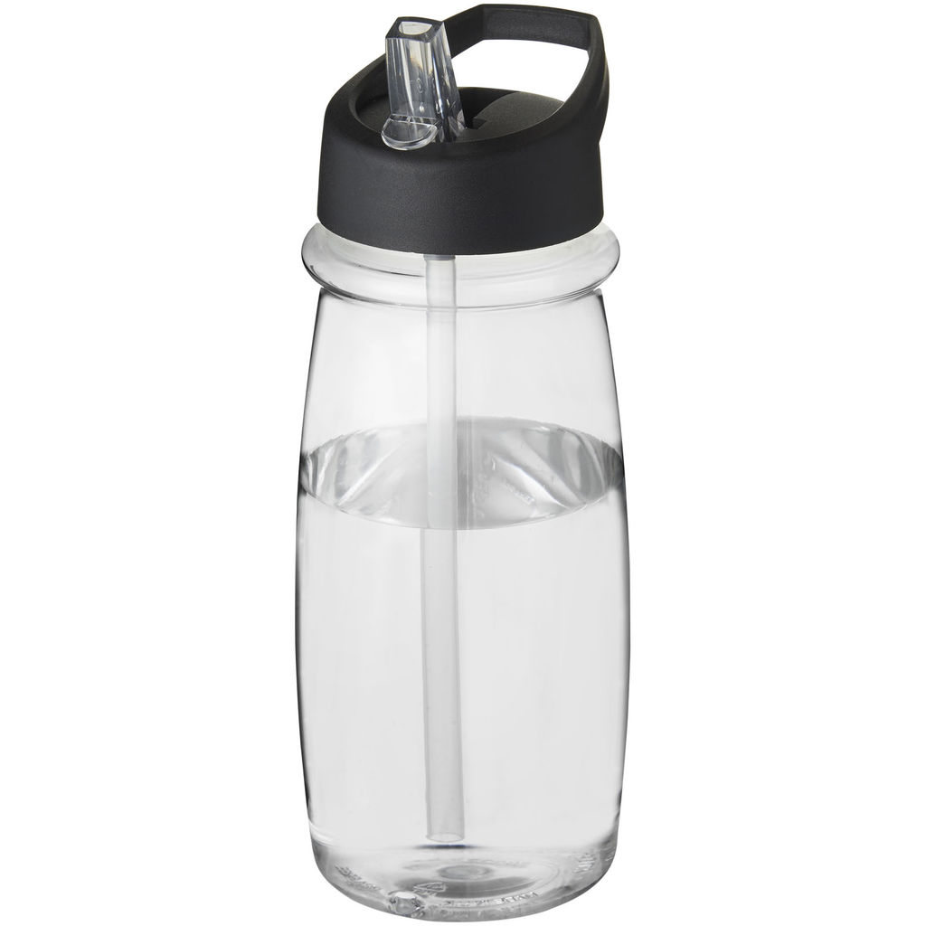 Бутылка спортивная H2O Pulse , цвет прозрачный, сплошной черный