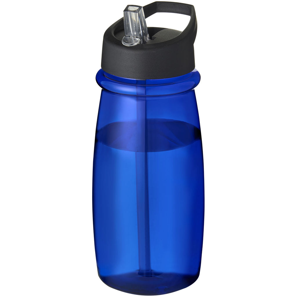 Пляшка спортивна H2O Pulse, колір синій, суцільний чорний