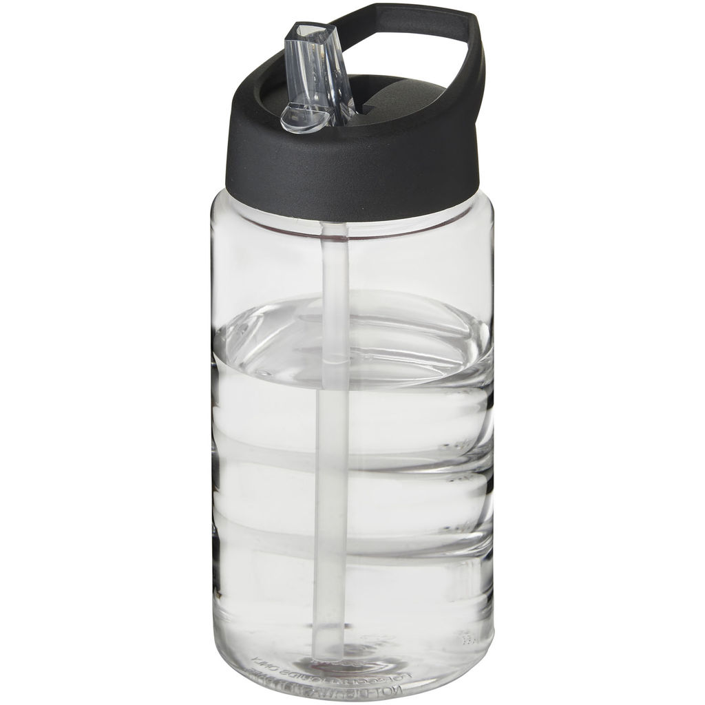 Пляшка спортивна H2O Bop, колір прозорий, суцільний чорний