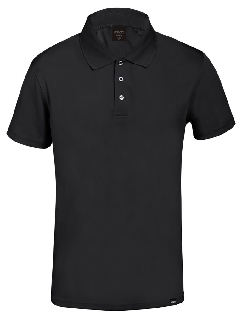 Рубашка-поло RPET Dekrom, цвет черный  размер M