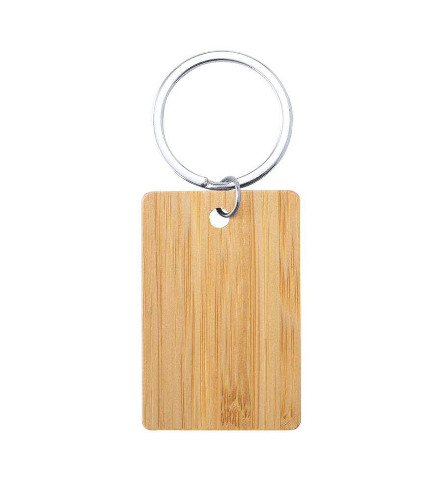 Бамбуковий брелок для ключів, прямокутник Sonek, колір натуральний