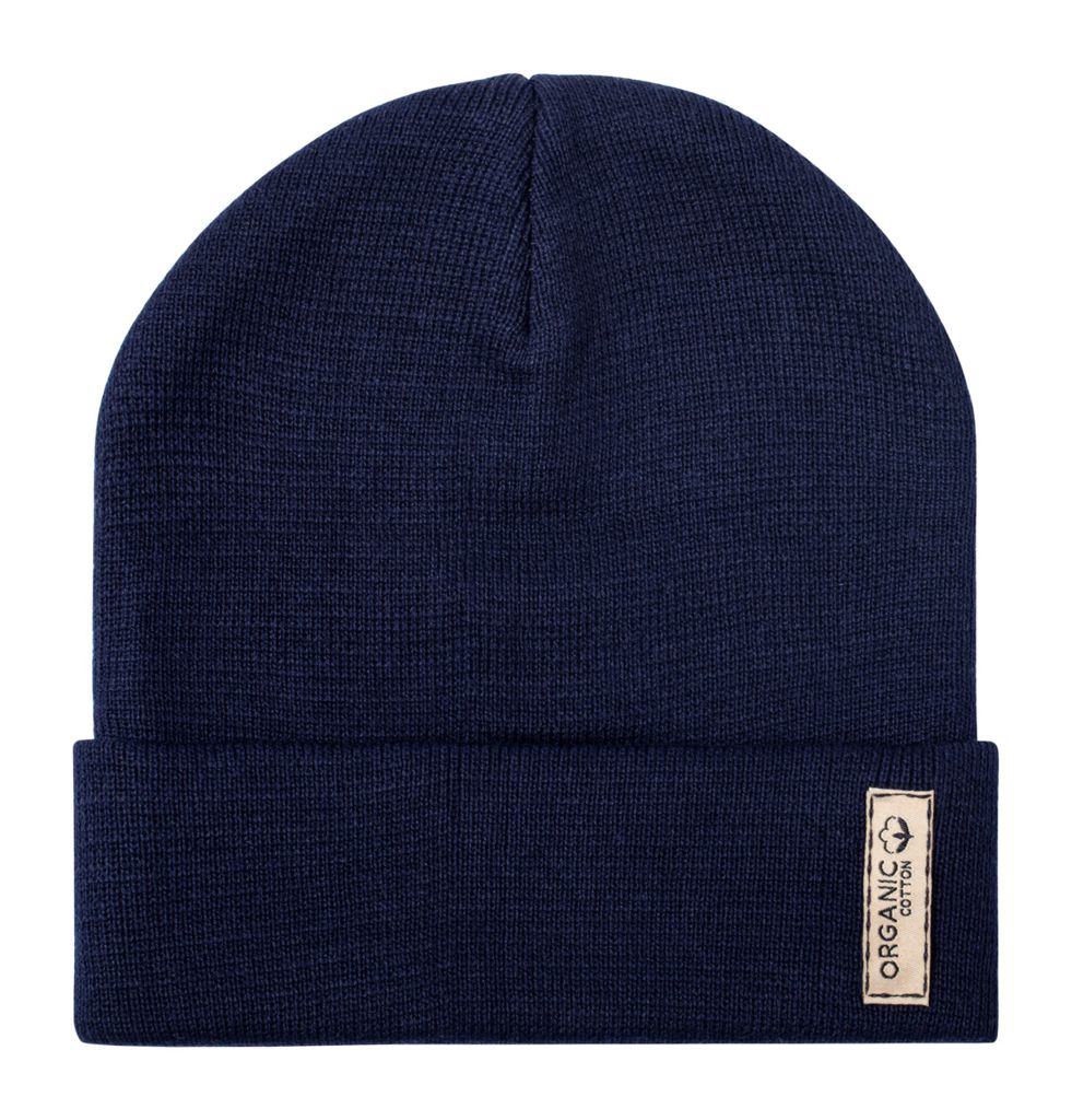 Зимова шапка з органічної бавовни Daison, колір темно-синій