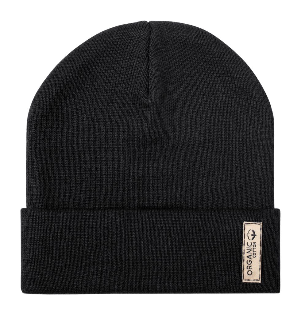 Зимова шапка з органічної бавовни Daison, колір чорний