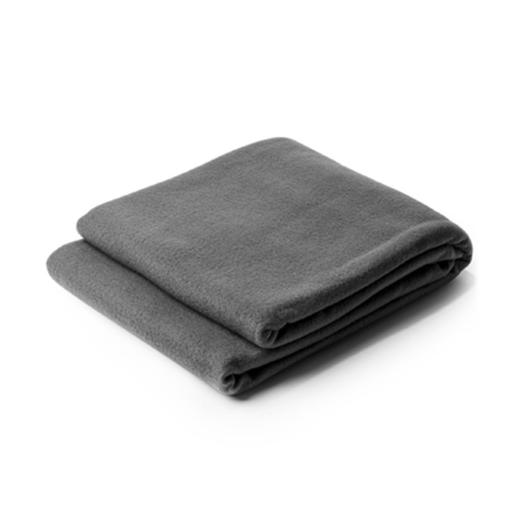 Флисовое одеяло из переработанного полиэстера RPET с удобным мешочком, цвет серый