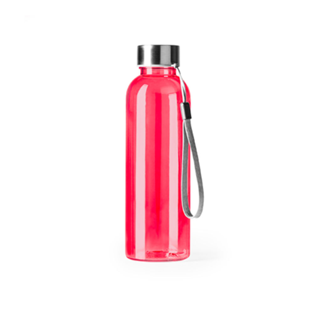 Бутылка из РПЭТ с полупрозрачным корпусом, цвет красный