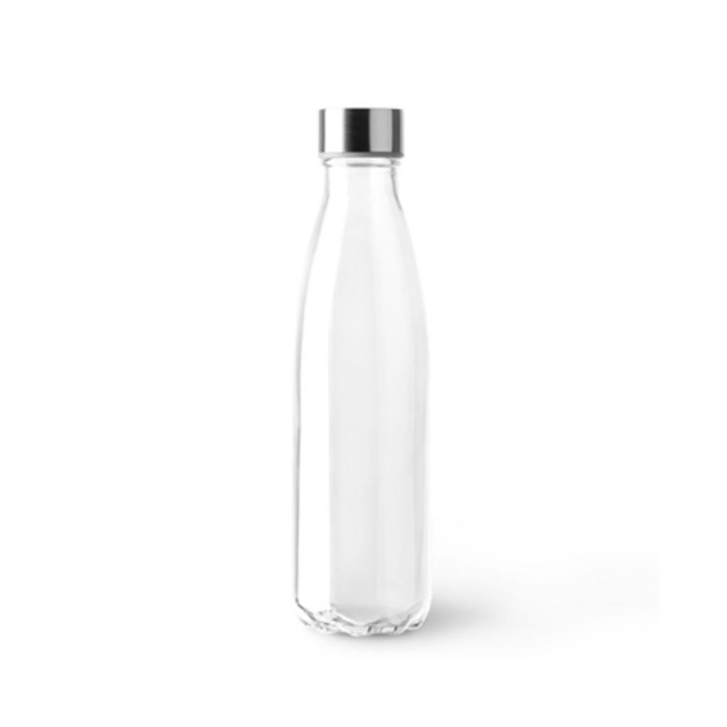 Стеклянная бутылка с полупрозрачным цветным корпусом, цвет прозрачный