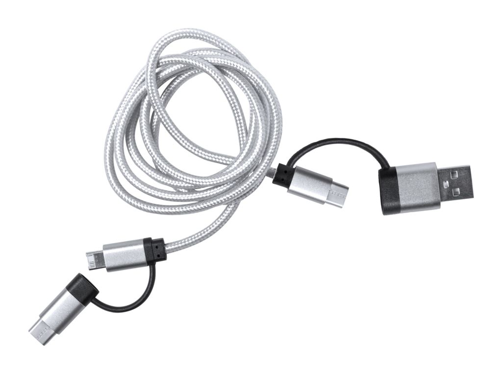 Зарядный кабель USB Trentex, цвет серебристый