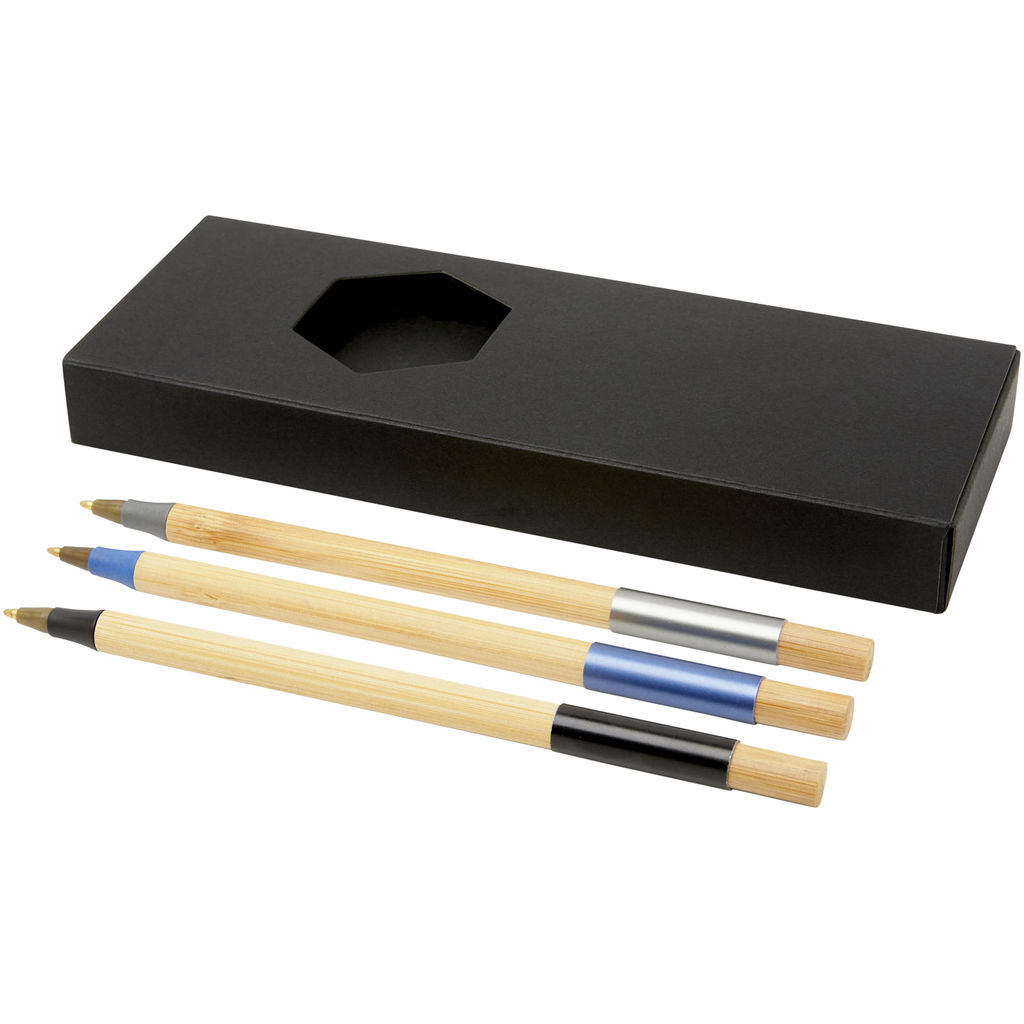 Комплект ручок Kerf, колір суцільний чорний, природний