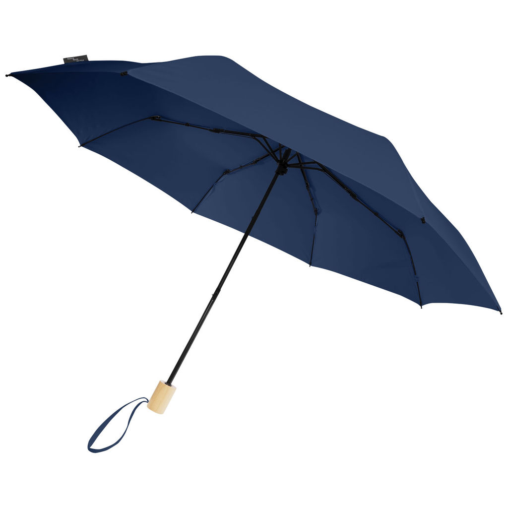 Зонт складной Birgit 21 дюйм, цвет темно-синий