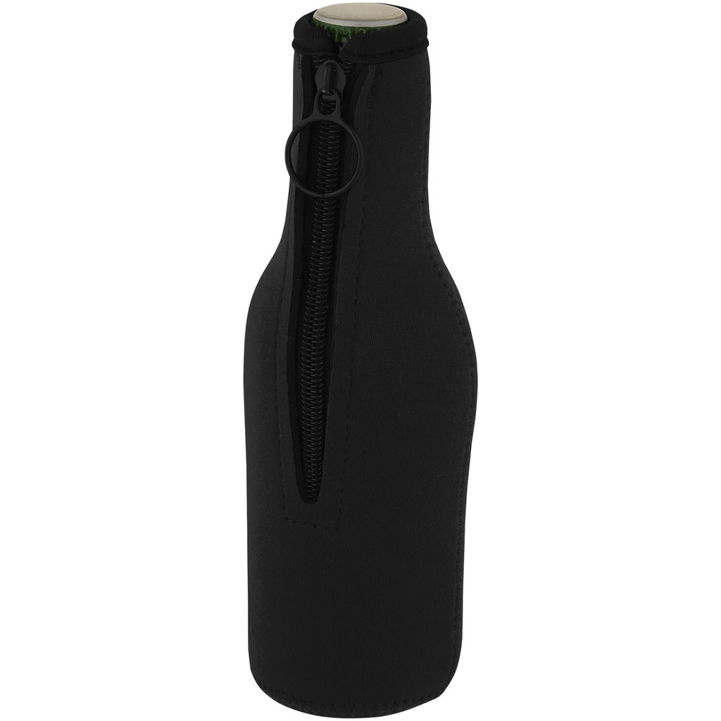 Рукав-тримач для пляшок Fris, колір суцільний чорний