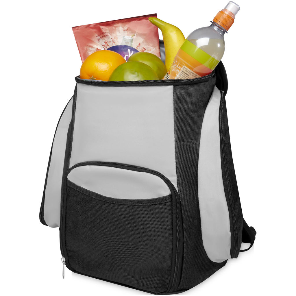 Рюкзак-холодильник Brisbane, цвет сплошной черный, серый