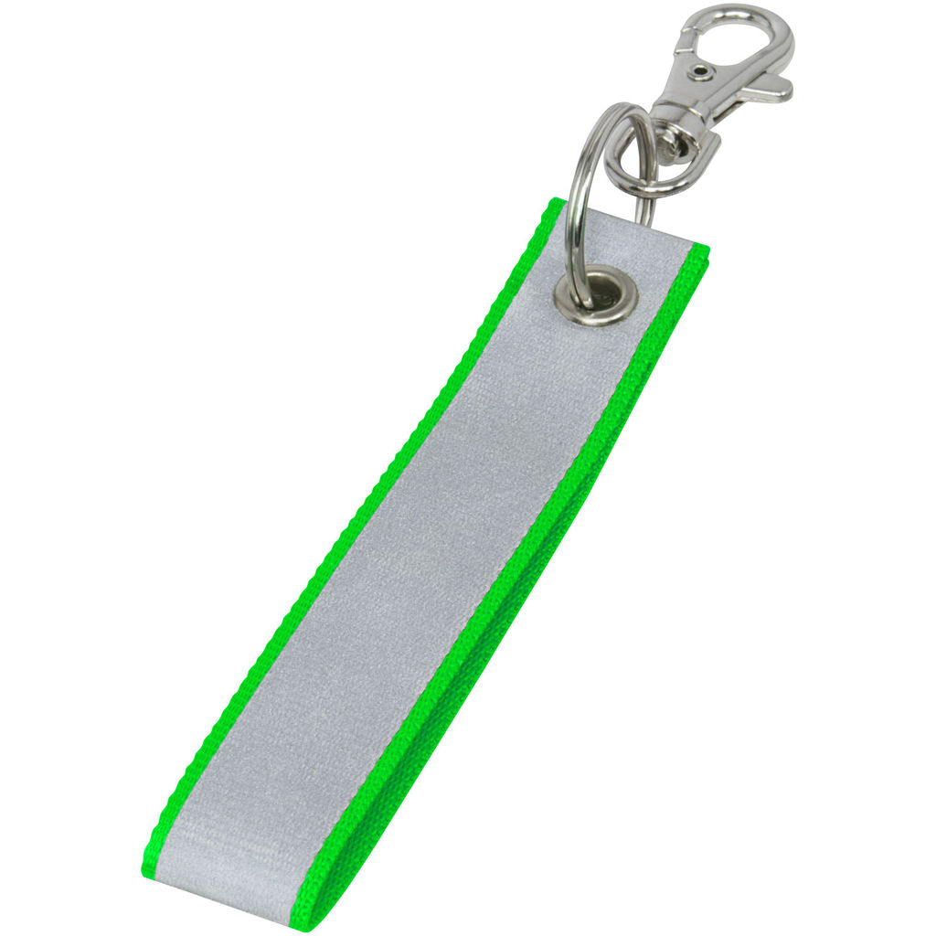 Тримач для ключів світловідбивний Holger, колір неоново-зелений
