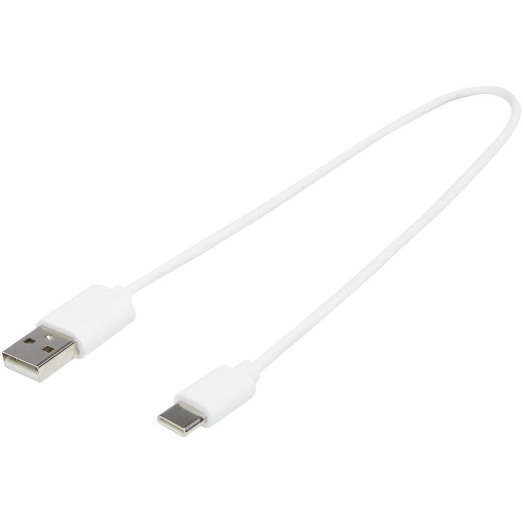 Кабель с раъемами USB-A и Type-C TPE 2A, цвет белый